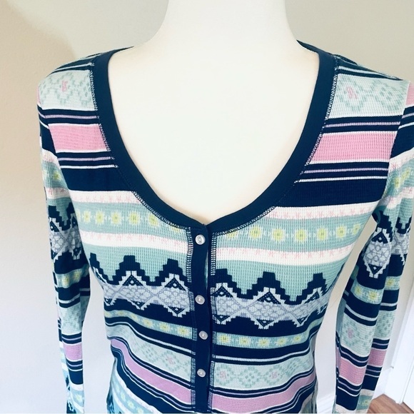 Victoria’s Secret Thermal Cotton Pajama Top with Long Sleeves Size XS - Picture 3 of 8